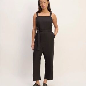 Everlane THE LINEN SIDE-BUTTON JUMPSUIT size large